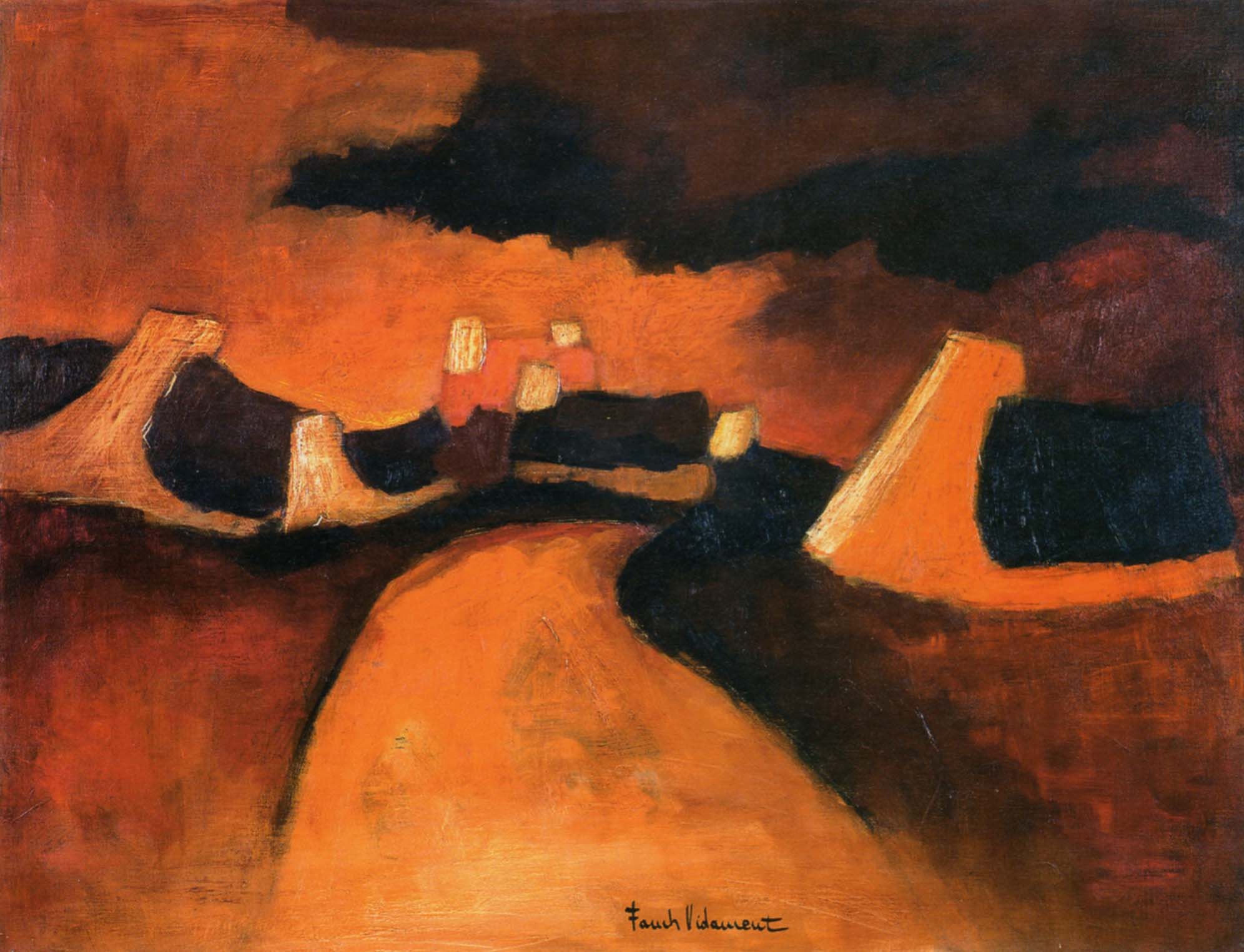 Brûlure, huile sur toile, 89x116cm, 1980