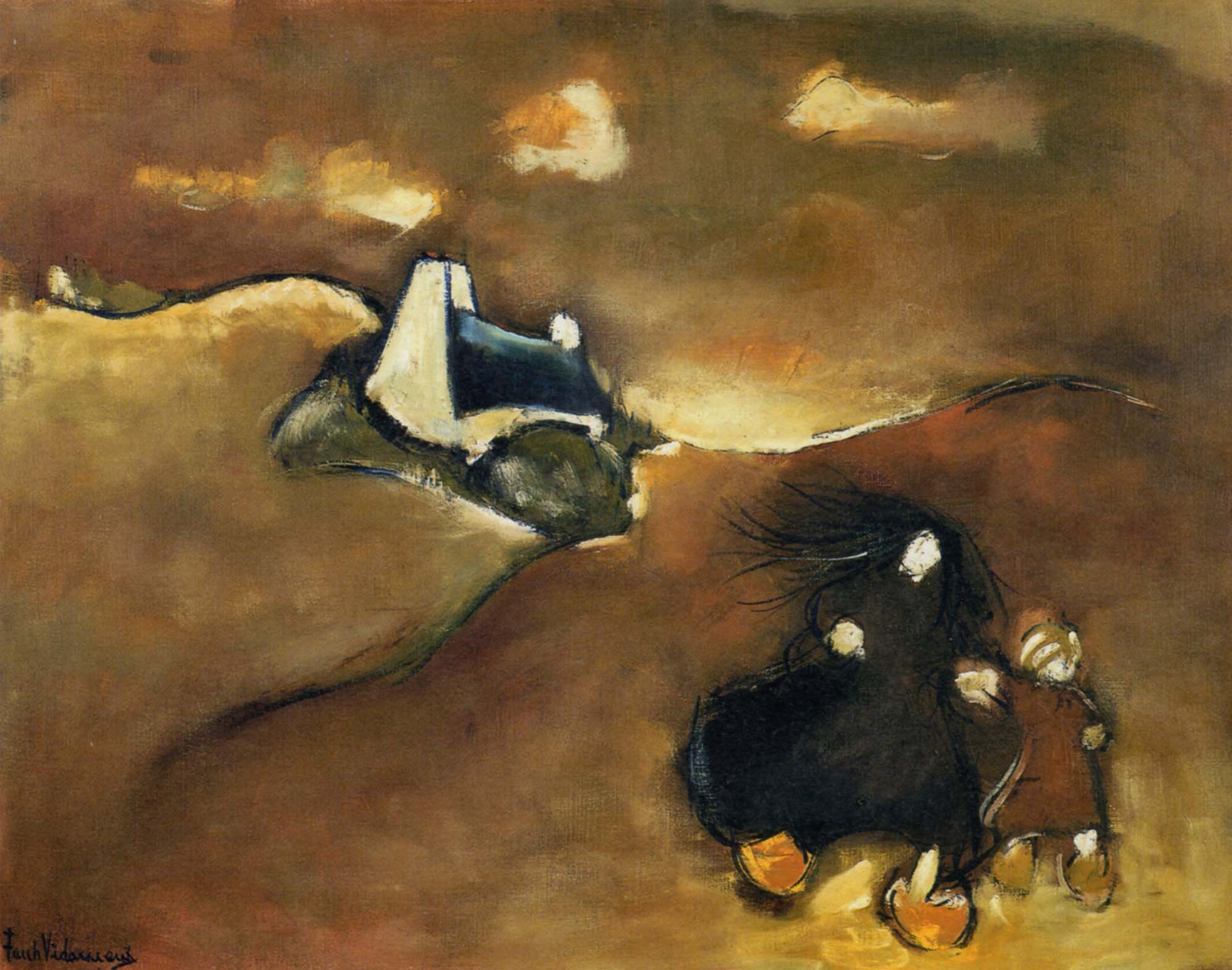 Douce escapade, huile sur toile, 1978