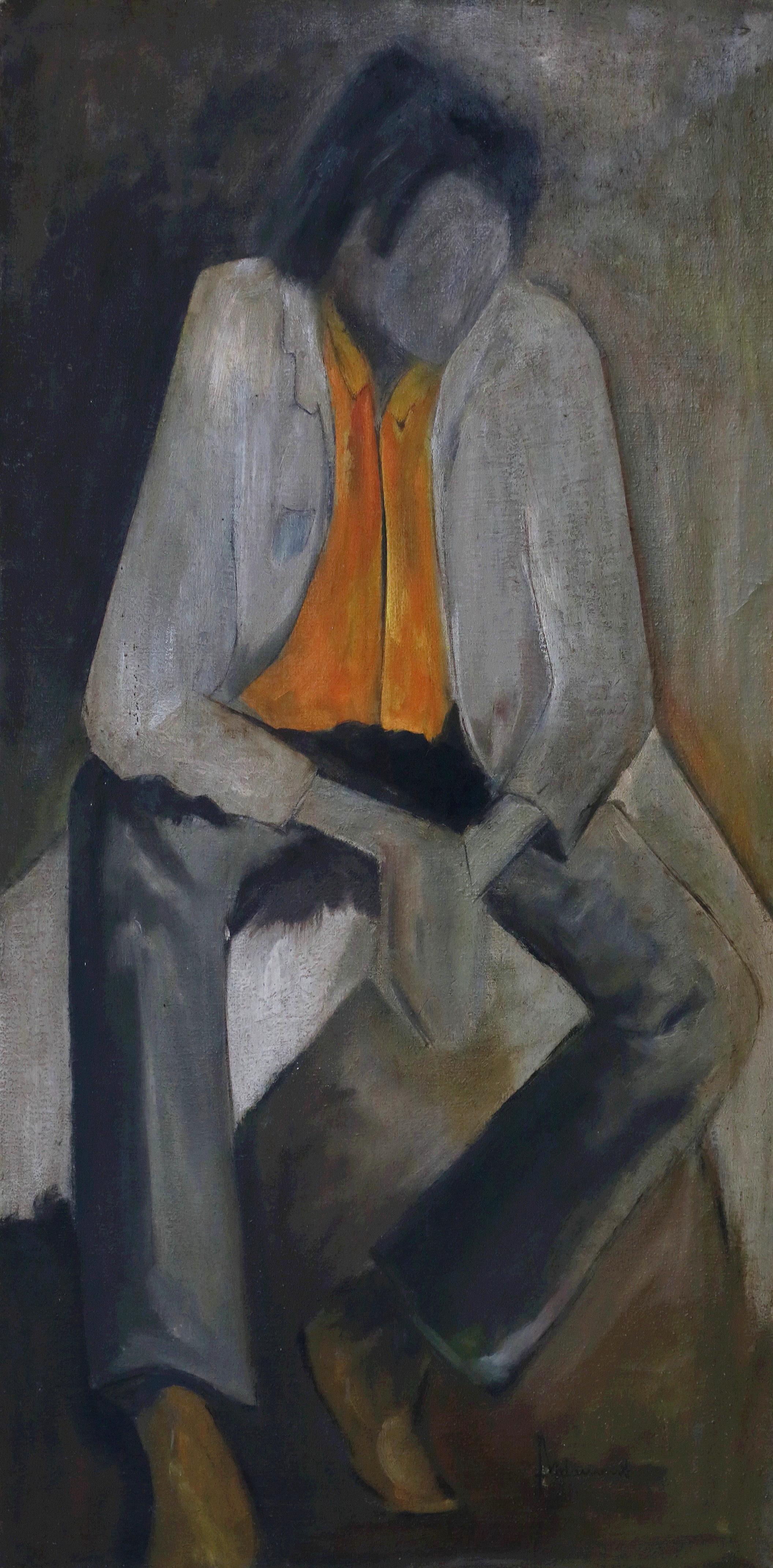 Autoportrait, huile sur toile, 1980