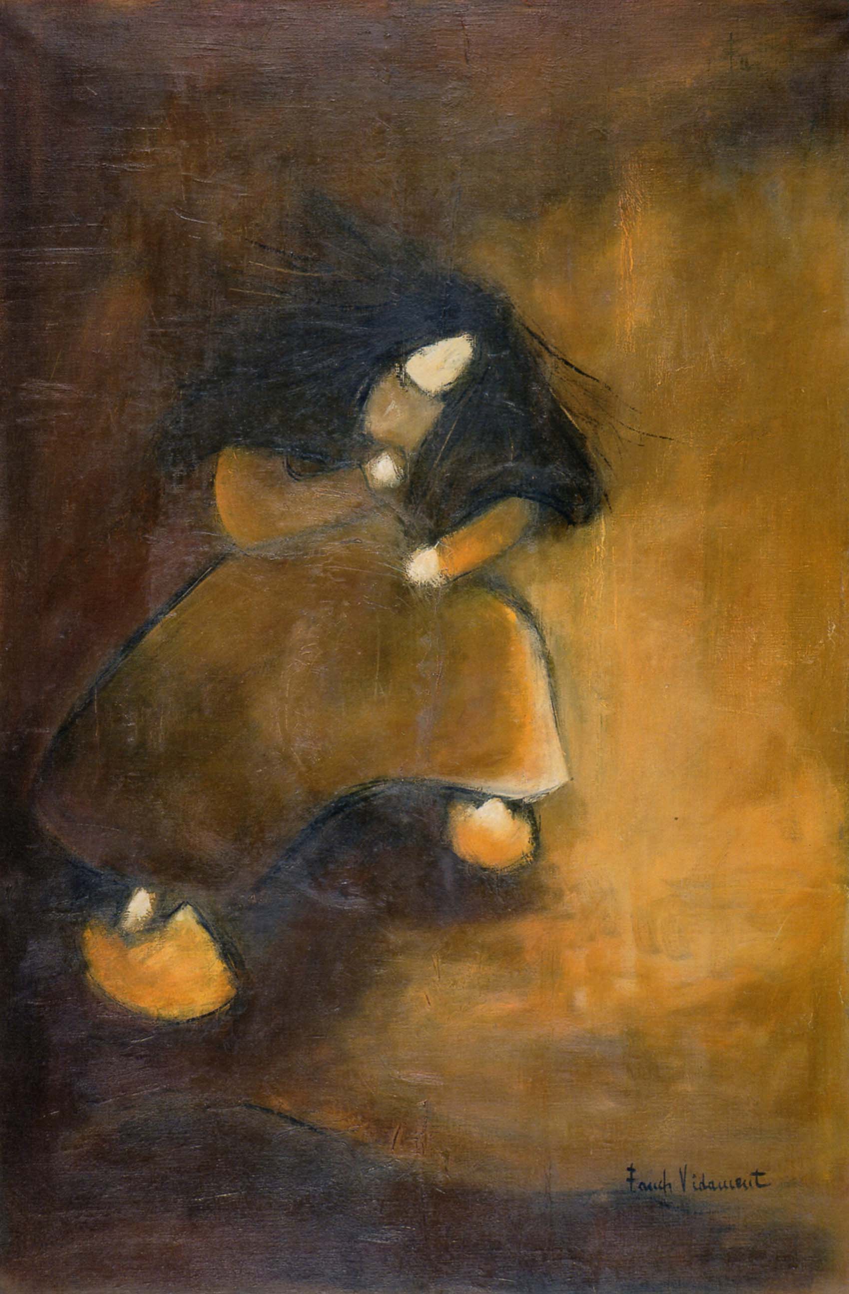 La colère, huile sur toile, 122x82cm, 1976