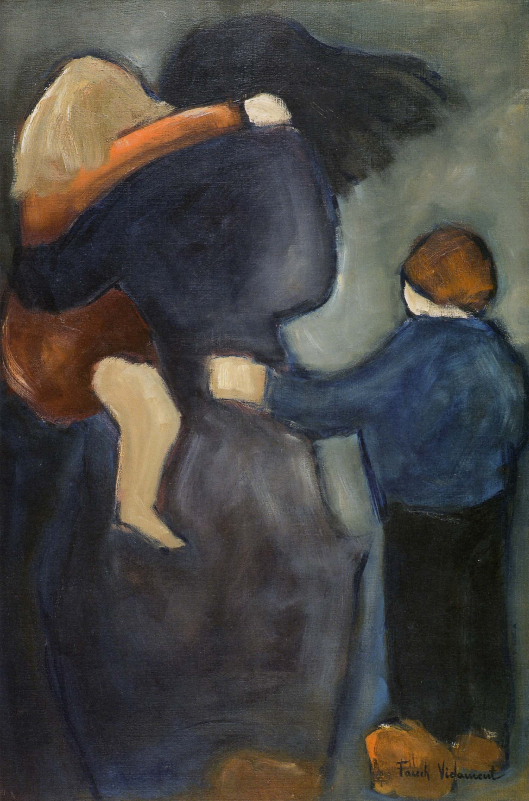 La vie devant soi, huile sur toile, 120x80cm, 1981