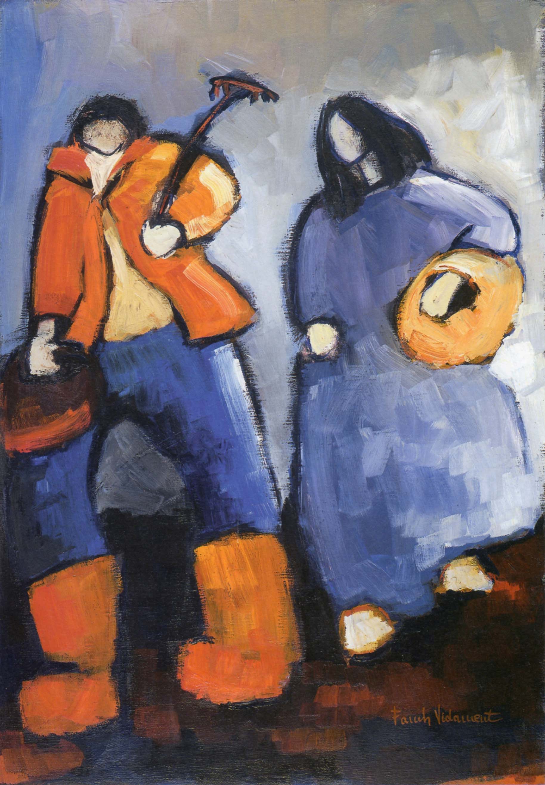 Les bergers de la mer, huile sur toile, 94x66cm, 1980