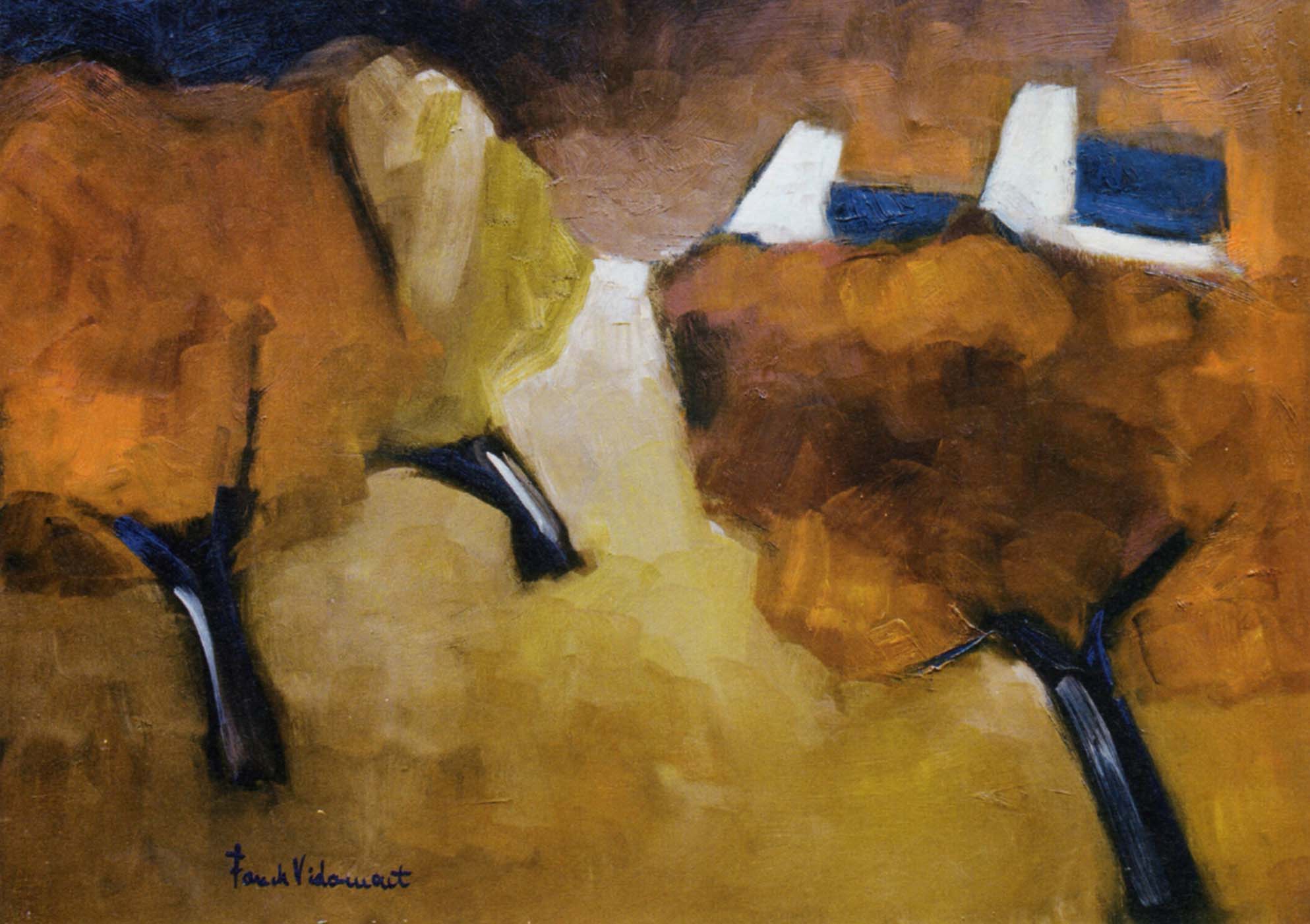 Pommiers au couchant, huile sur toile, 1979