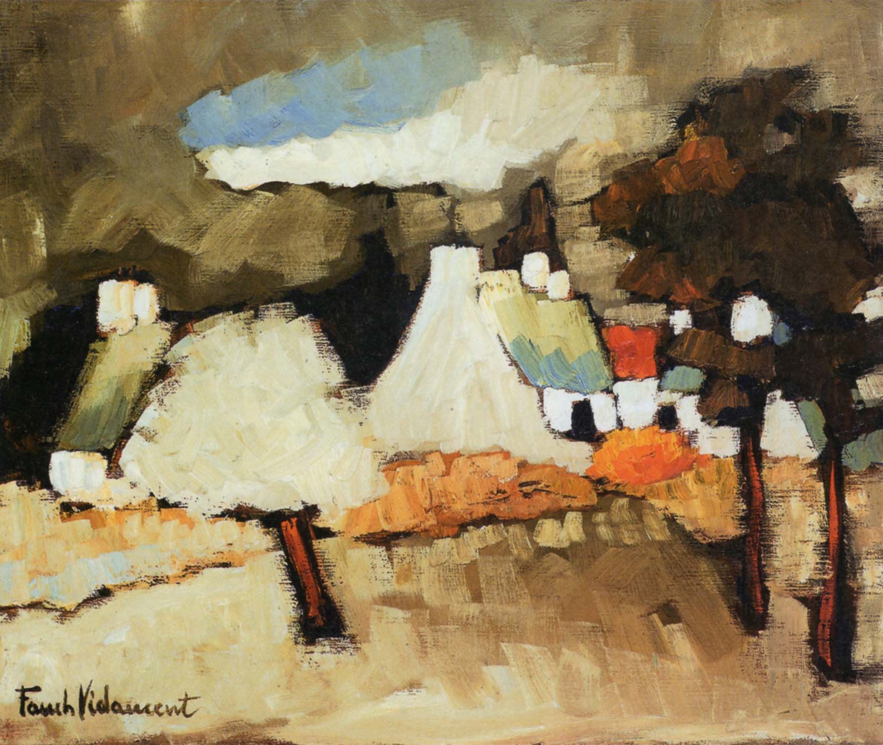 Printemps, huile sur toile, 54X65cm, 1982