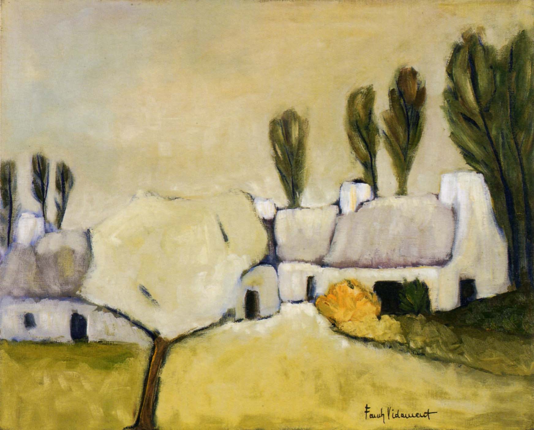 Tendresse des matins de brouillard, huile sur toile, 81x100cm, 1981