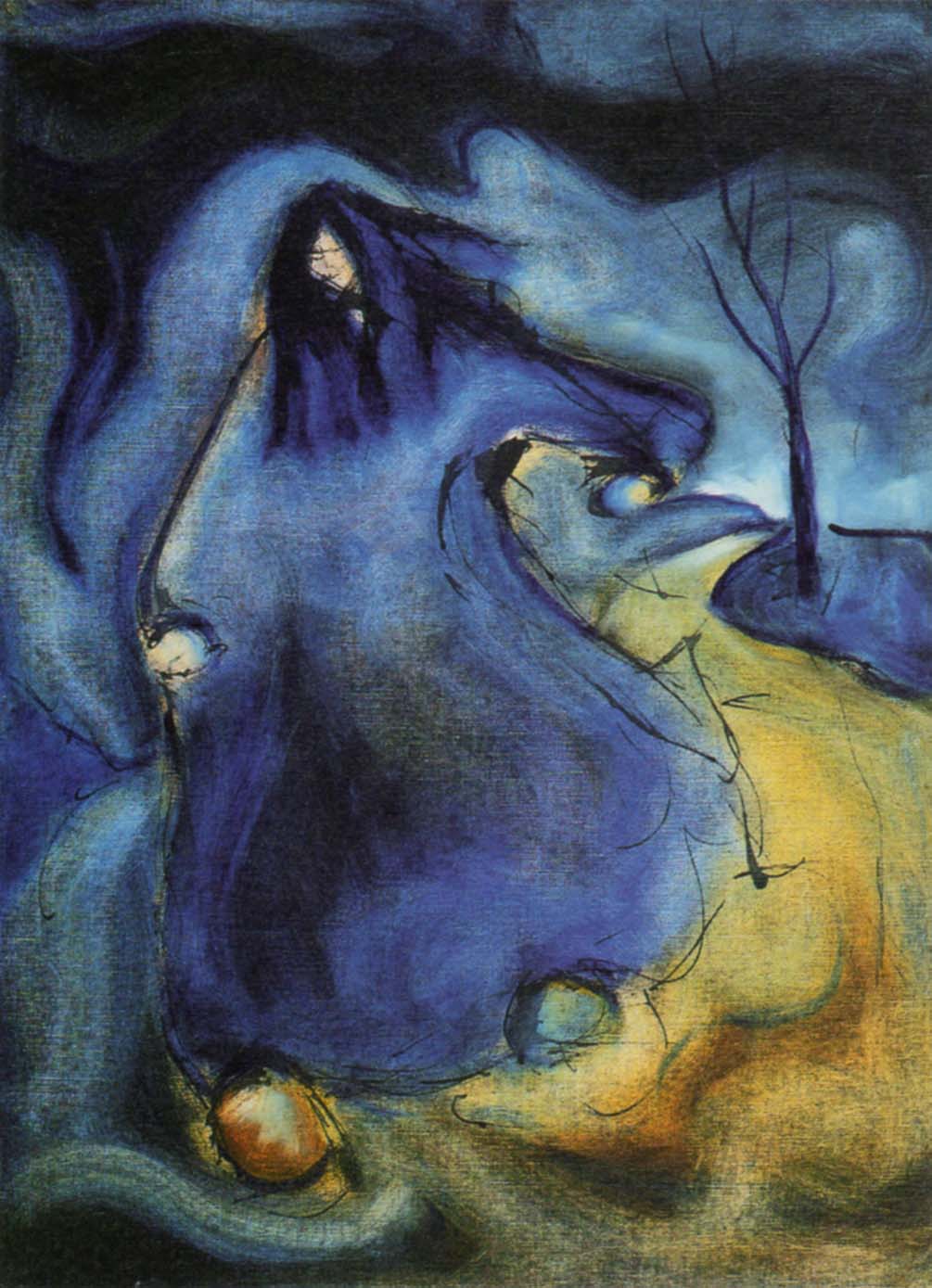 Va ou le vent te mène, huile-sur-toile, 74x60cm, 1979