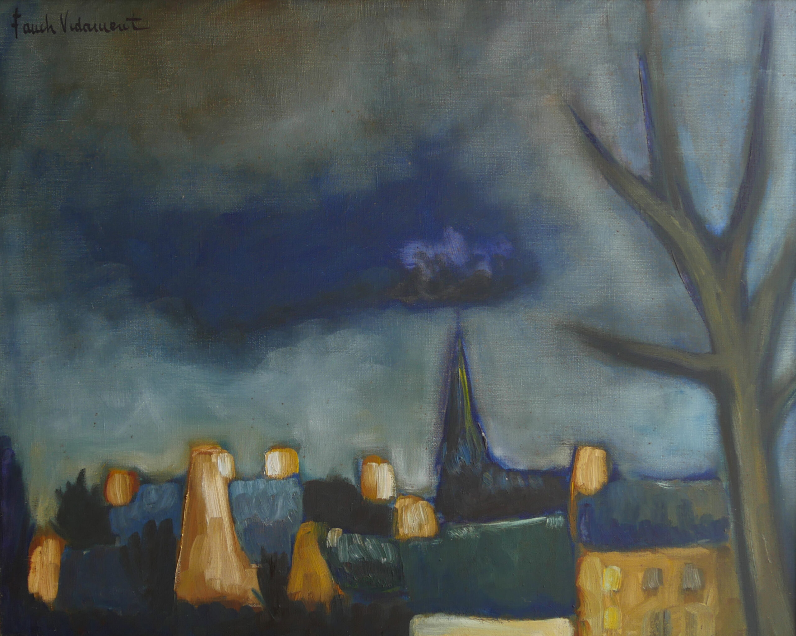 Orage sur le bourg