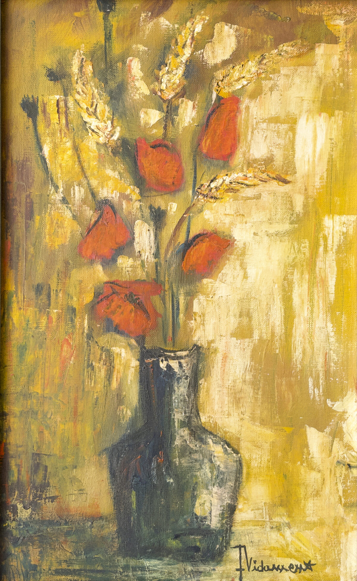 Coquelicots et blés